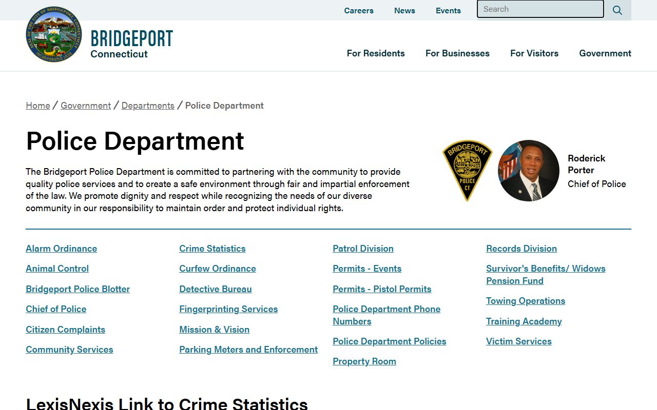 Bridgeport Police Department, which operates the Bridgeport police holding facility